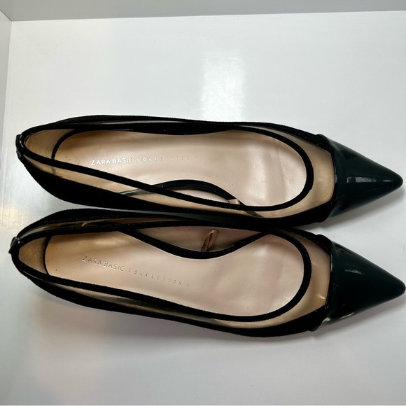 Zara Basic Collections Black and Cream Women's Casual Heels, Size 36, - Picture 4 of 8